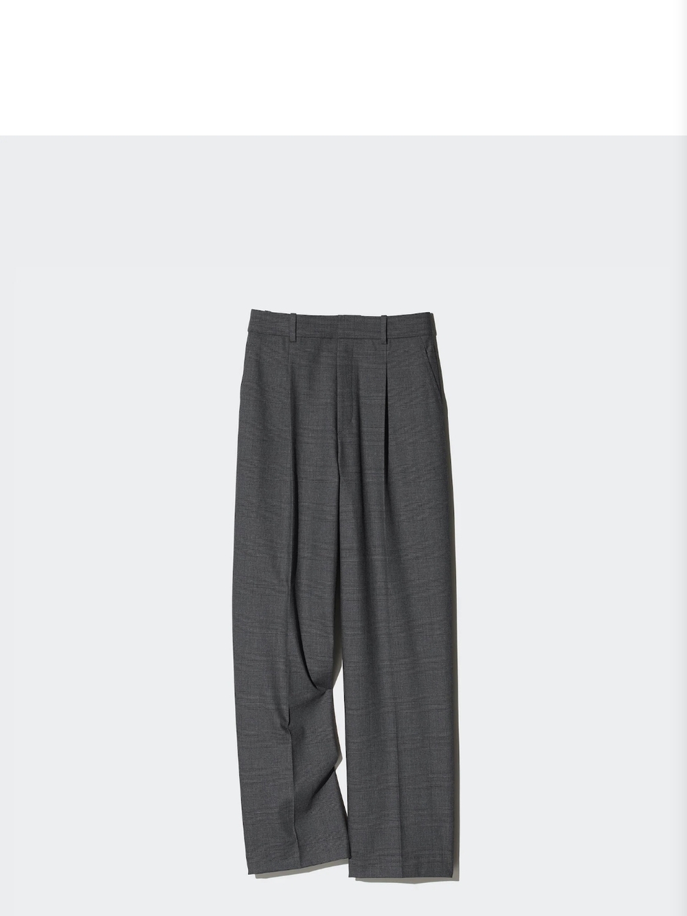 Uniqlo Wide Leg Gray Pleated Dress Pants